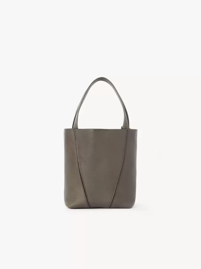 Small Chloé Spin tote bag in grained leather