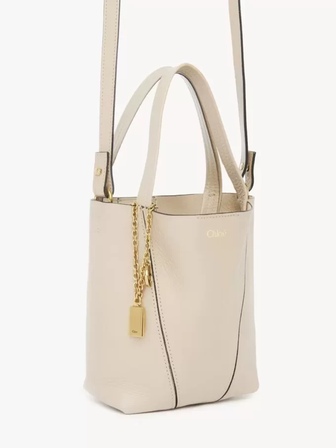 Small Chloé Spin tote bag in grained leather