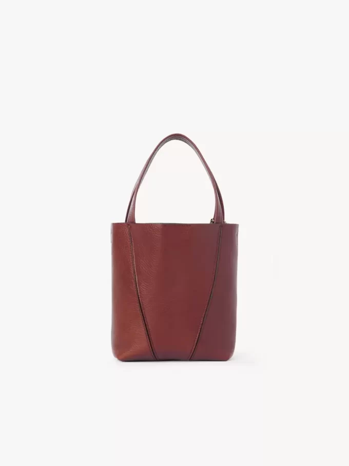 Small Chloé Spin tote bag in grained leather