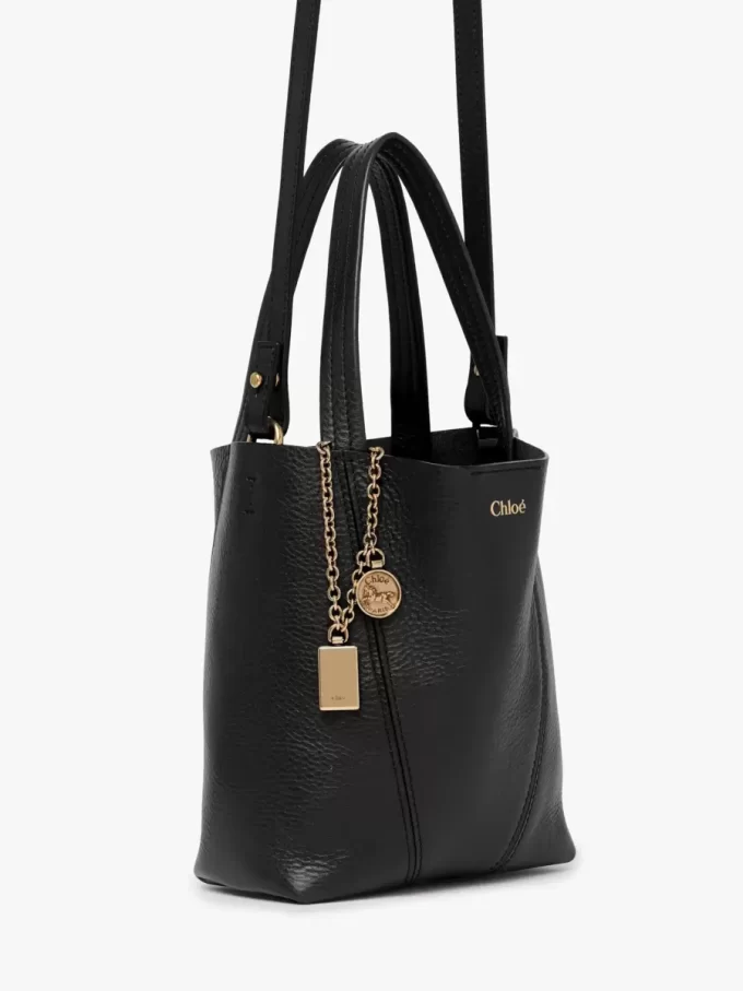 Small Chloé Spin tote bag in grained leather