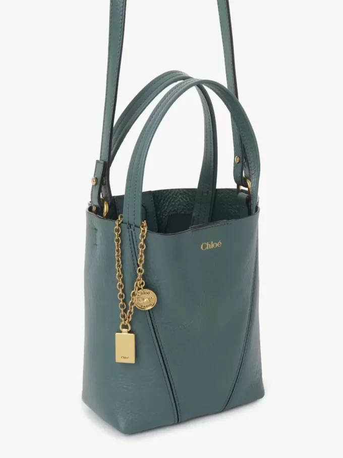 Small Chloé Spin tote bag in grained leather