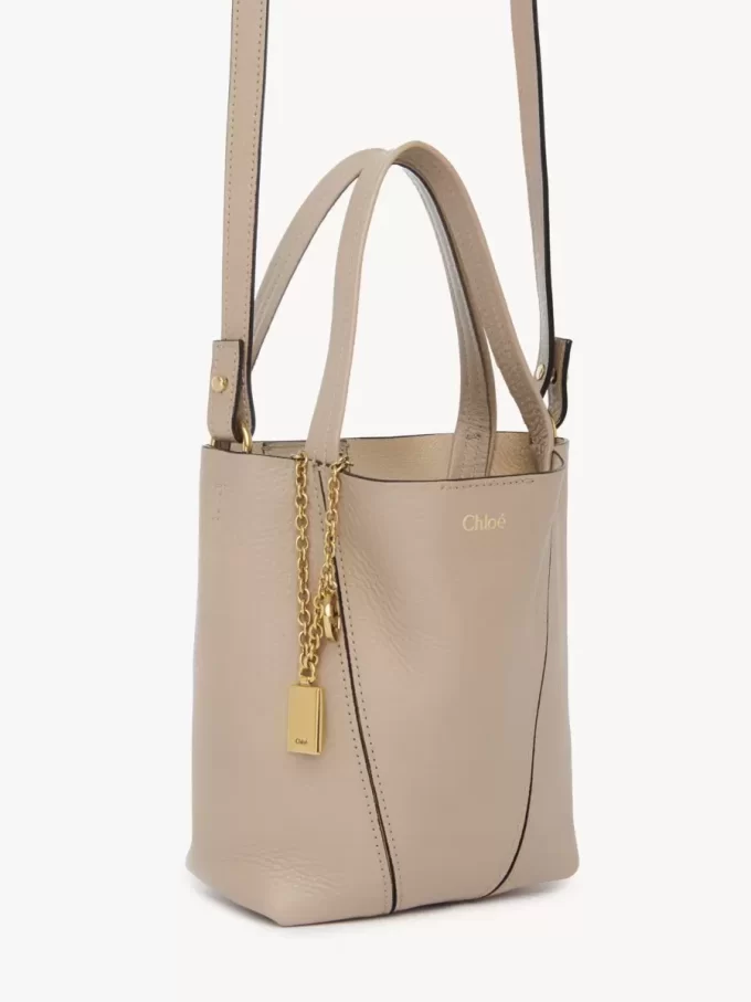 Small Chloé Spin tote bag in grained leather