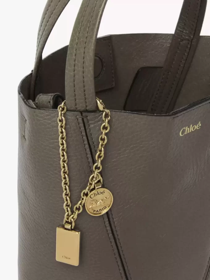 Small Chloé Spin tote bag in grained leather