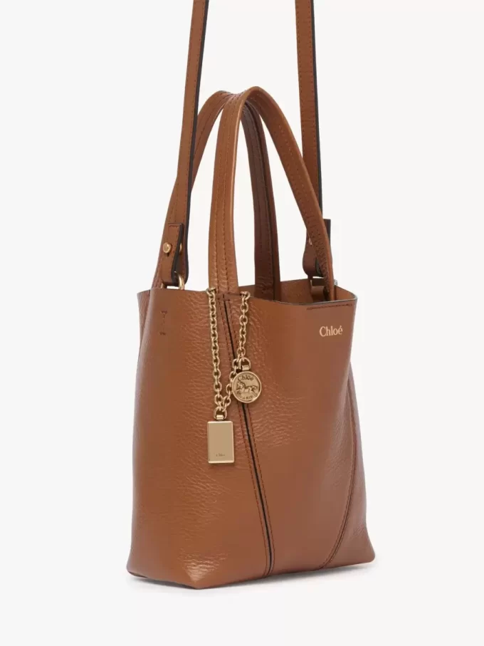 Small Chloé Spin tote bag in grained leather