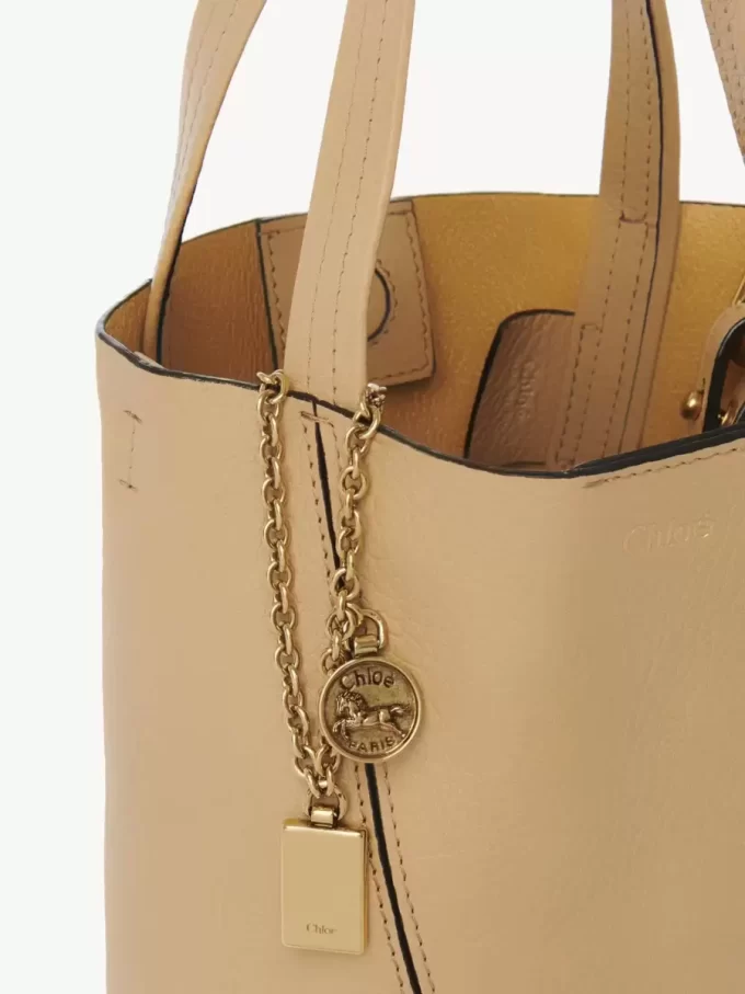 Small Chloé Spin tote bag in grained leather