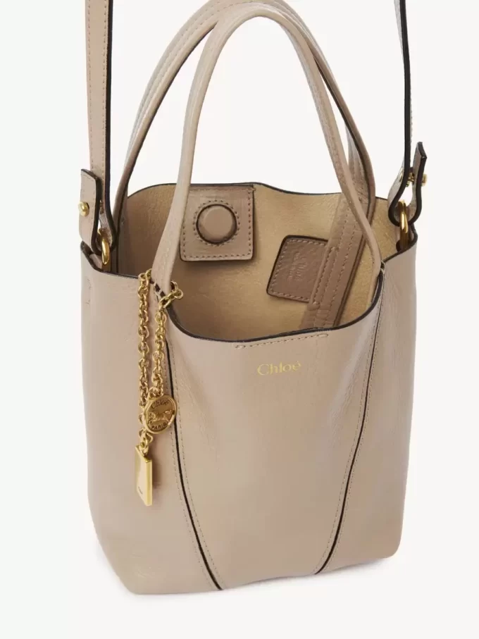 Small Chloé Spin tote bag in grained leather