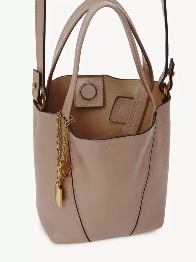 Small Chloé Spin tote bag in grained leather