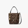 Small Chloé Spin tote bag in leopard-print shearling