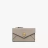 Small Envelope purse with card slots in grained leather