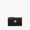 Small Envelope purse with card slots in grained leather