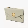 Small Envelope purse with card slots in grained leather