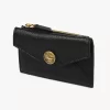 Small Envelope purse with card slots in grained leather