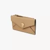 Small Envelope purse with card slots in grained leather