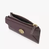 Small Envelope purse with card slots in grained leather