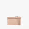 Small Envelope purse with card slots in grained leather