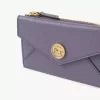 Small Envelope purse with card slots in grained leather