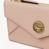 Small Envelope purse with card slots in grained leather