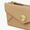 Small Envelope purse with card slots in grained leather