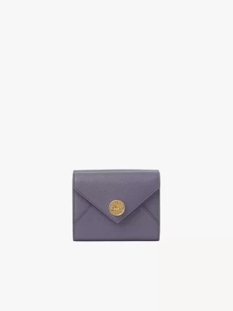 Small Envelope tri-fold in grained leather