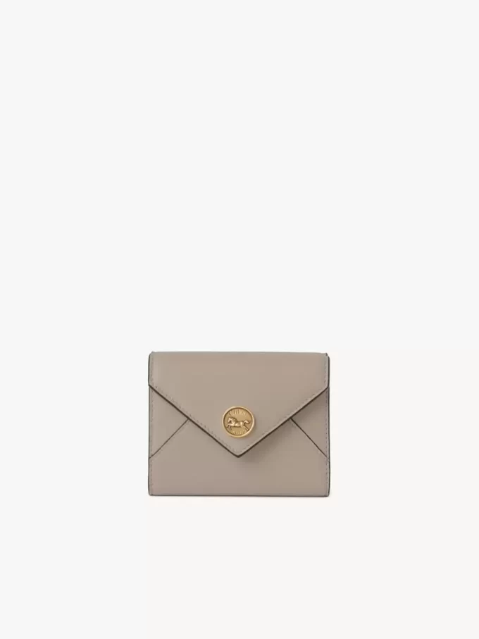 Small Envelope tri-fold in grained leather