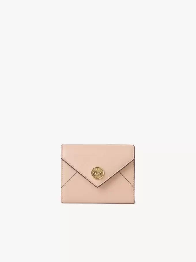 Small Envelope tri-fold in grained leather