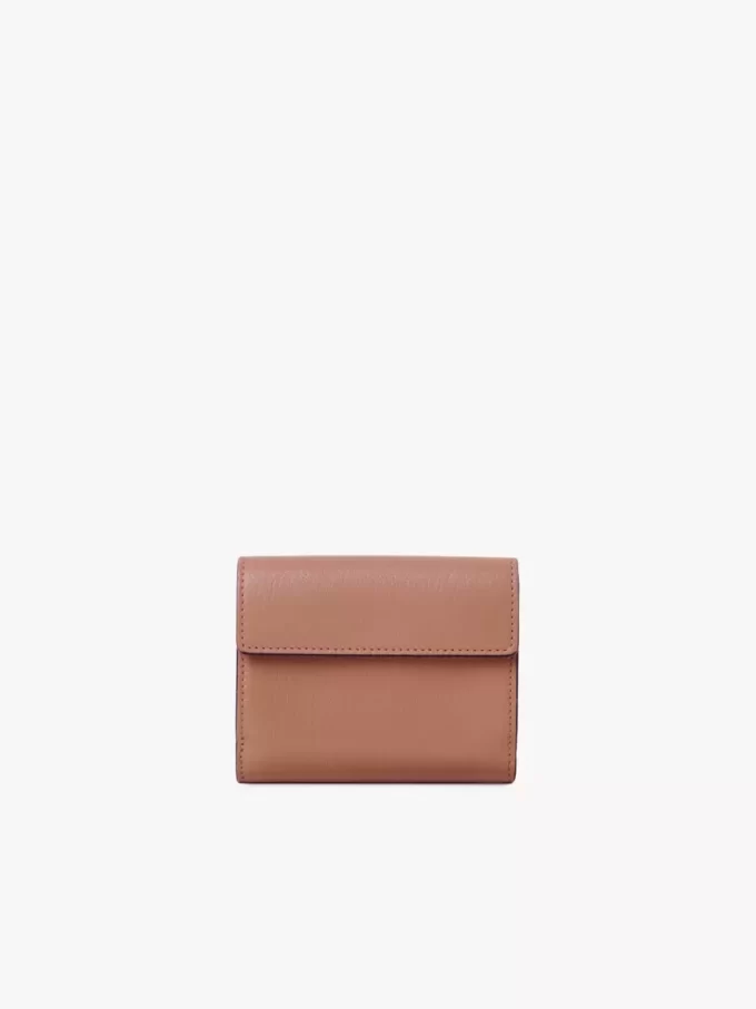 Small Envelope tri-fold in grained leather