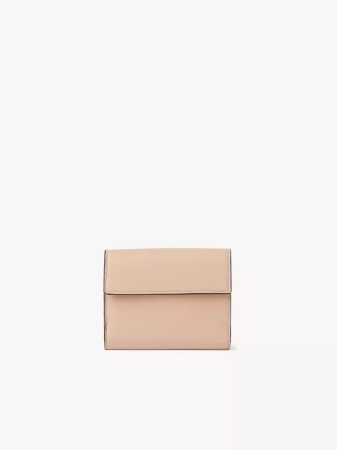 Small Envelope tri-fold in grained leather