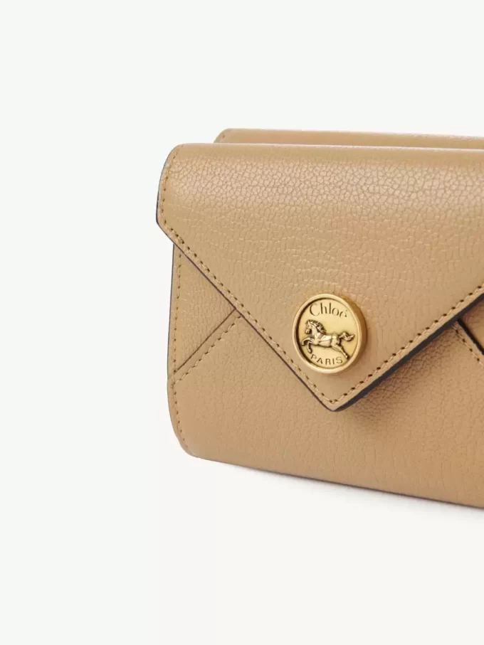 Small Envelope tri-fold in grained leather