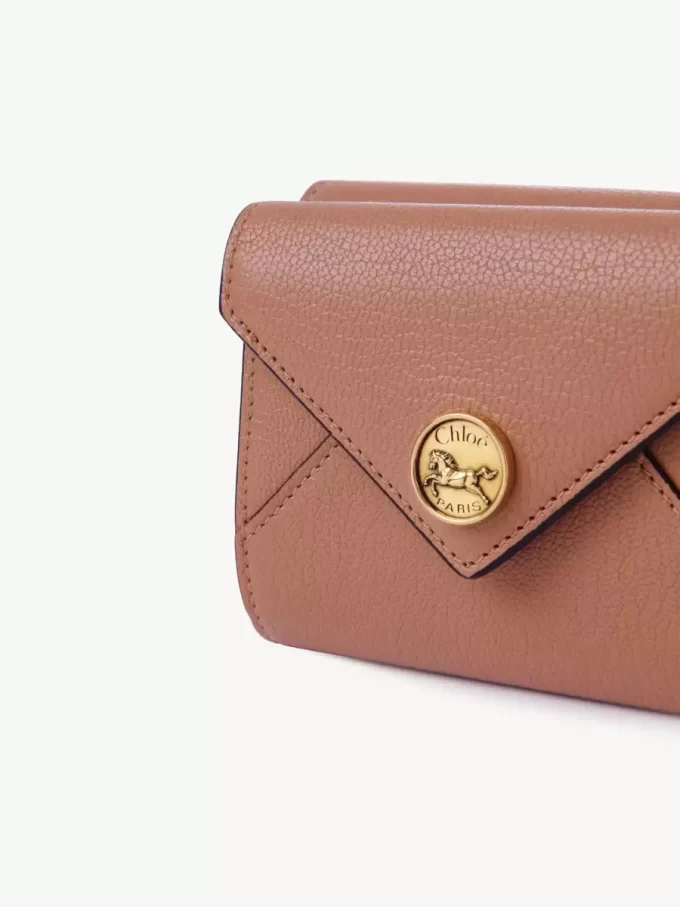 Small Envelope tri-fold in grained leather