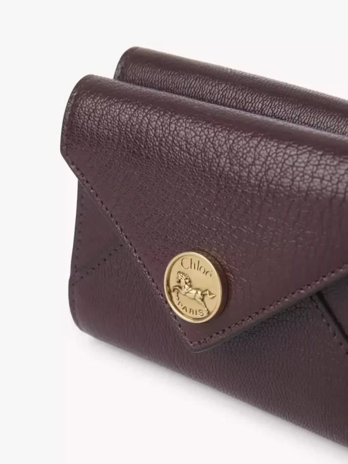 Small Envelope tri-fold in grained leather