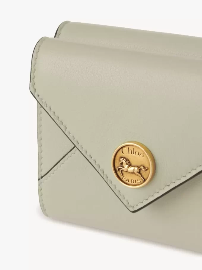 Small Envelope tri-fold in grained leather