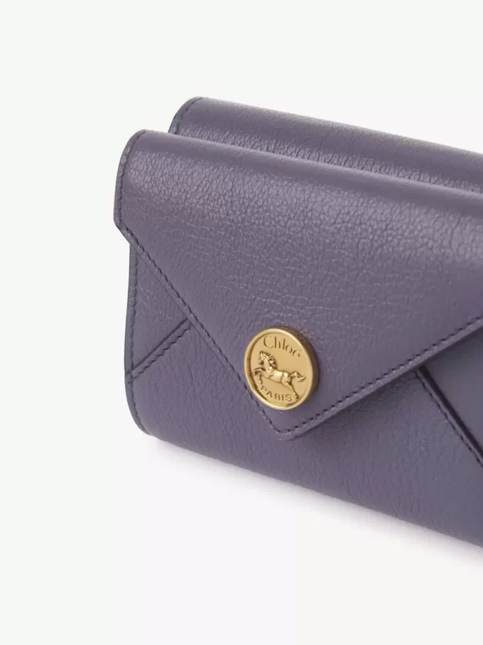 Small Envelope tri-fold in grained leather