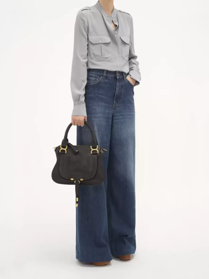 Small Marcie bag in grained leather