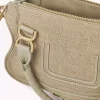 Small Marcie bag in raffia-effect fibers