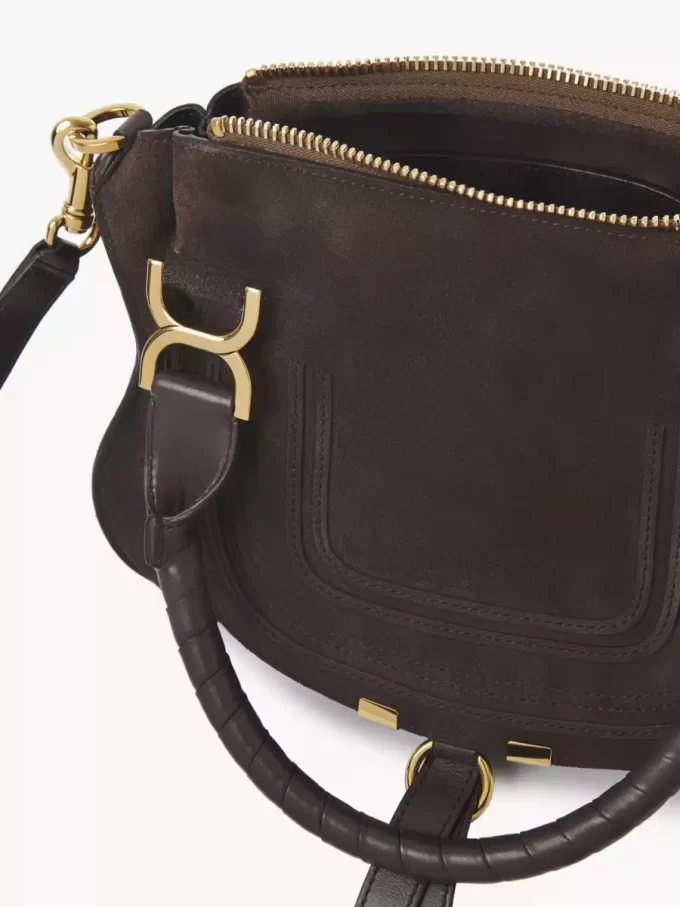 Small Marcie bag in suede leather
