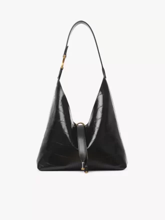 Small Marcie hobo bag in croco-effect leather