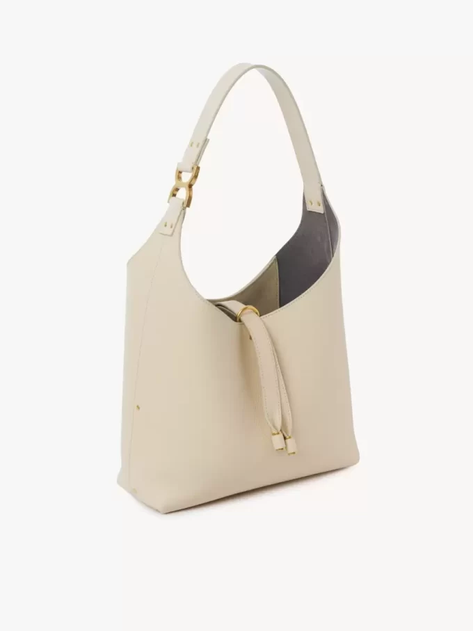 Small Marcie hobo bag in grained leather
