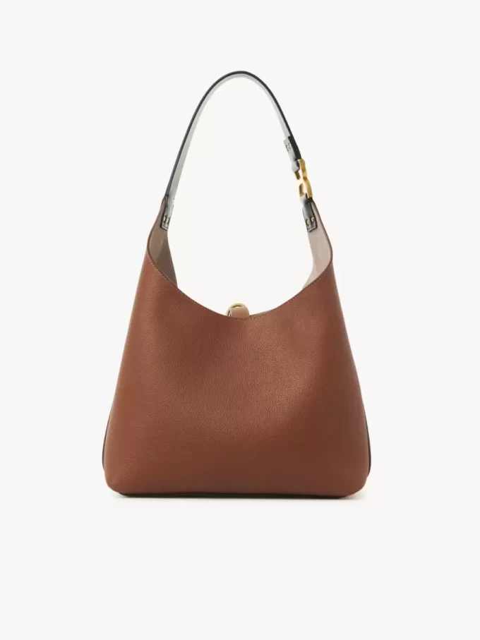 Small Marcie hobo bag in grained leather