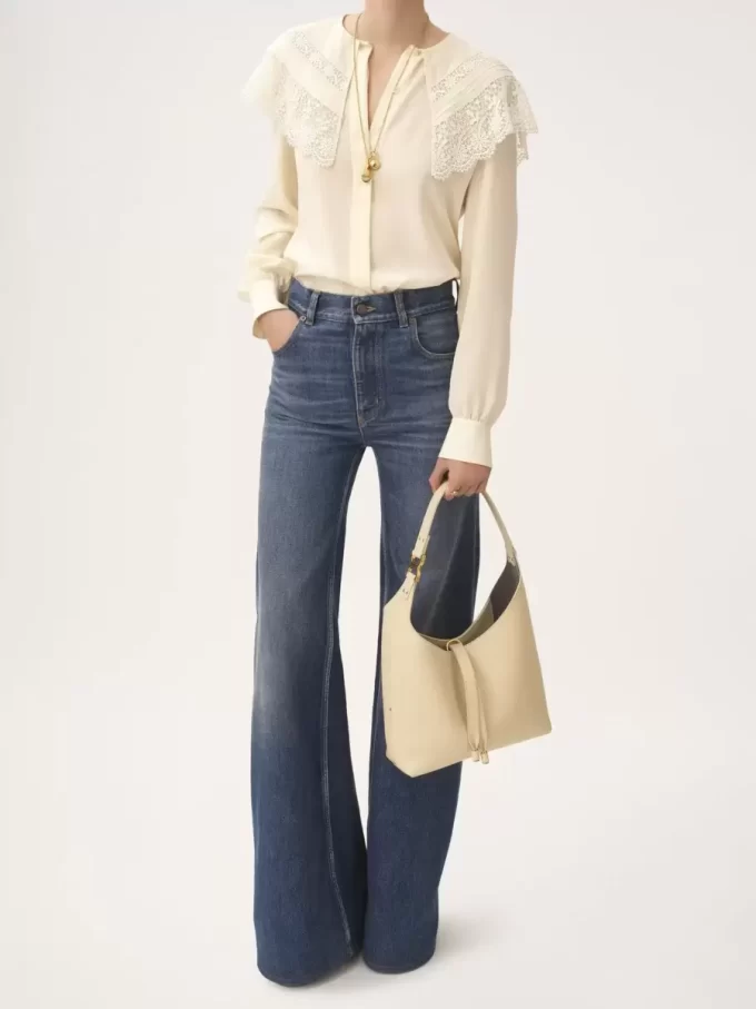 Small Marcie hobo bag in grained leather