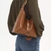 Small Marcie hobo bag in shiny leather