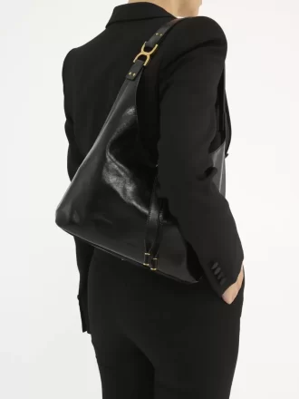 small marcie hobo bag in shiny leather 2 330x440 - Small Marcie hobo bag in shiny leather