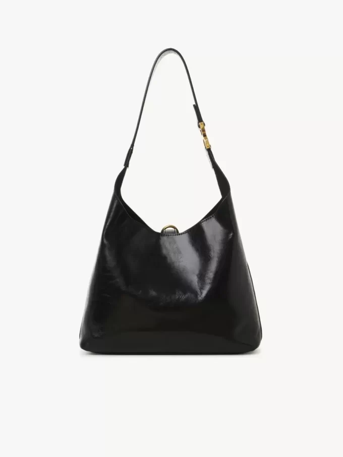 Small Marcie hobo bag in shiny leather
