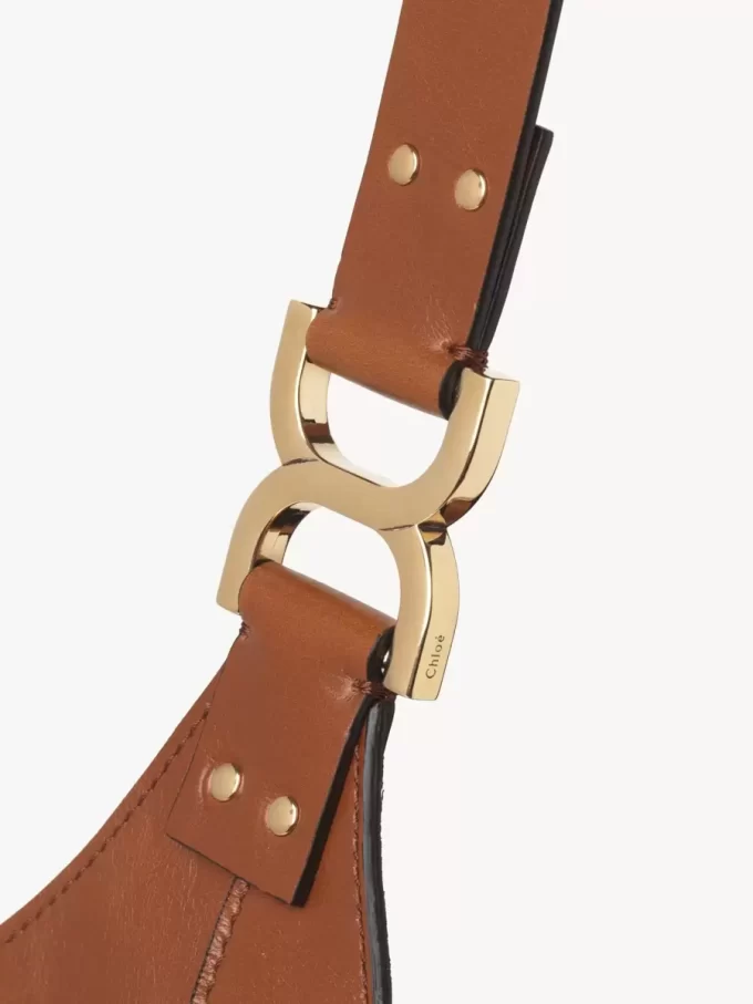 Small Marcie hobo bag in shiny leather