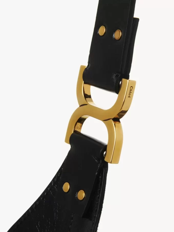 Small Marcie hobo bag in shiny leather