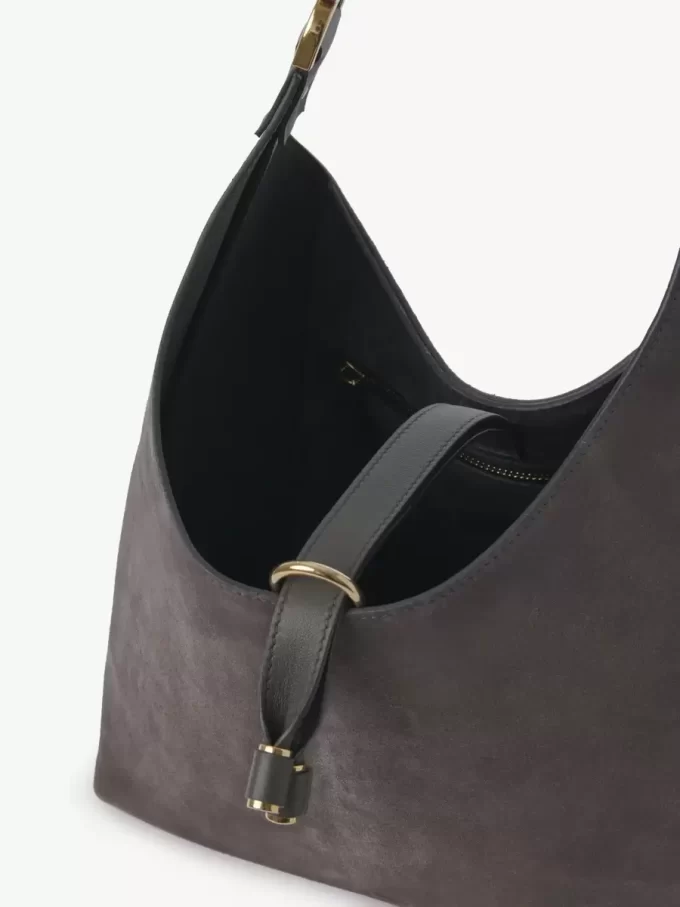 Small Marcie hobo bag in suede leather