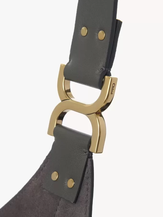 Small Marcie hobo bag in suede leather