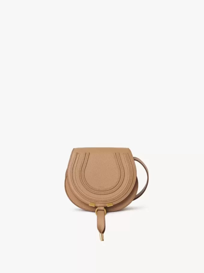 Small Marcie saddle bag in grained leather