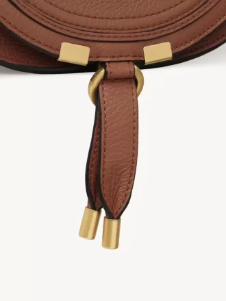 Small Marcie saddle bag in grained leather