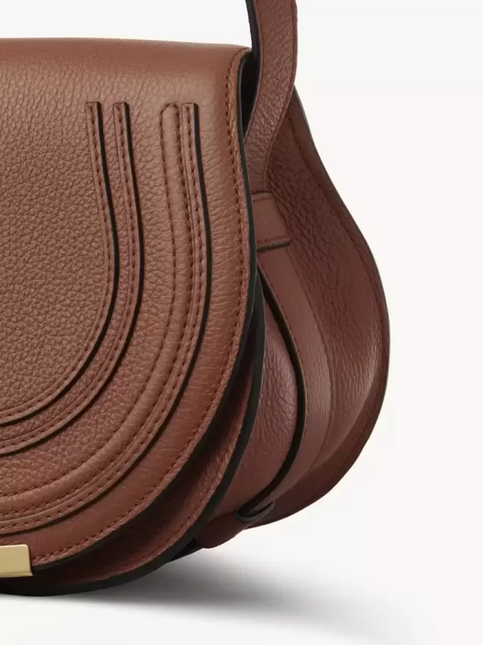 Small Marcie saddle bag in grained leather