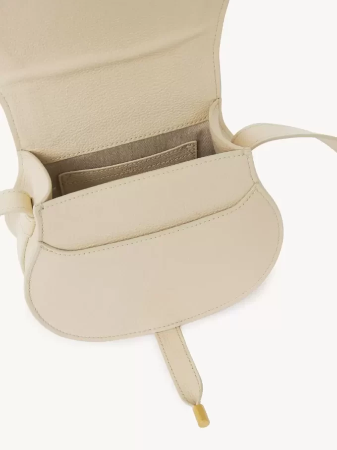 Small Marcie saddle bag in grained leather